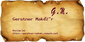 Gerstner Makár névjegykártya